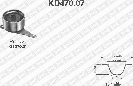 SNR KD470.07 - Vaxt kəməri dəsti furqanavto.az