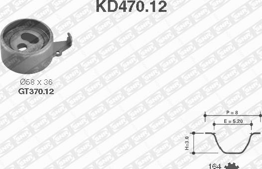 SNR KD470.12 - Vaxt kəməri dəsti furqanavto.az