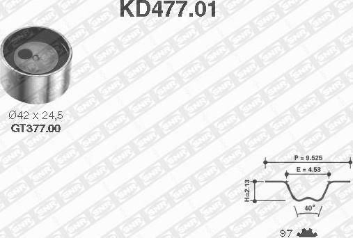 SNR KD477.01 - Vaxt kəməri dəsti furqanavto.az