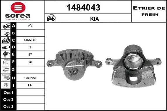 SNRA 1484043 - Əyləc kaliperi furqanavto.az