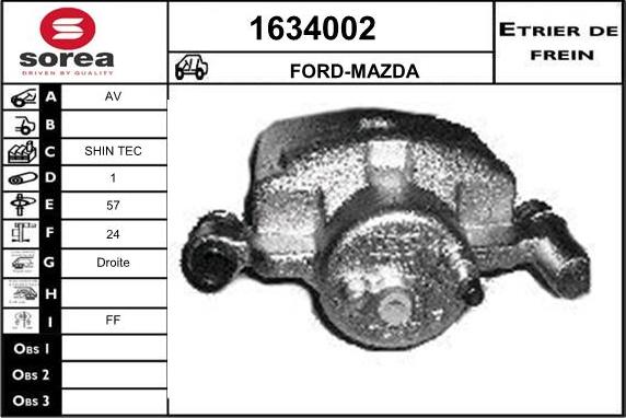 SNRA 1634002 - Əyləc kaliperi furqanavto.az