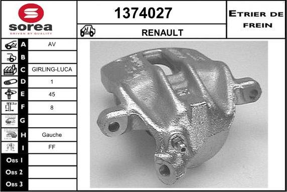 SNRA 1374027 - Əyləc kaliperi furqanavto.az