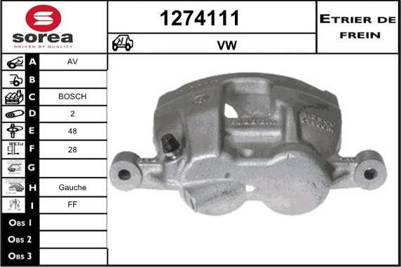 SNRA 1274111 - Əyləc kaliperi furqanavto.az