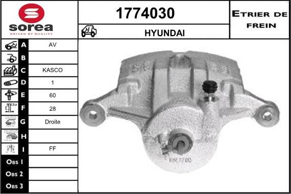 SNRA 1774030 - Əyləc kaliperi furqanavto.az