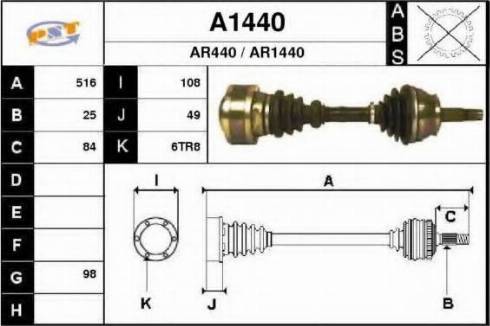 SNRA A1440 - Sürücü mili furqanavto.az