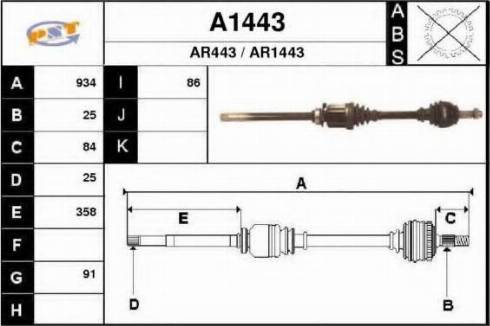 SNRA A1443 - Sürücü mili furqanavto.az