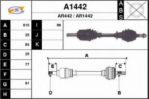 SNRA A1442 - Sürücü mili furqanavto.az