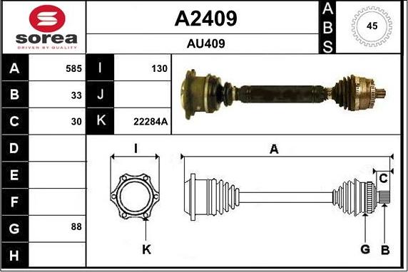 SNRA A2409 - Sürücü mili furqanavto.az