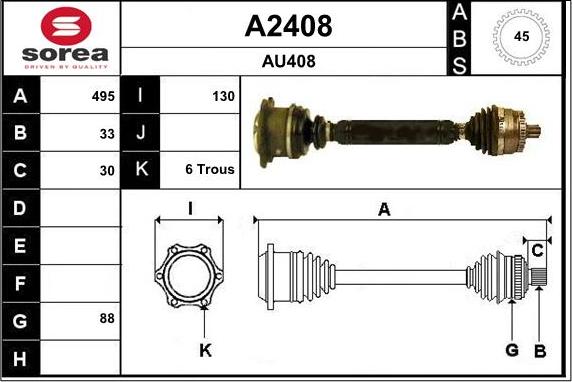 SNRA A2408 - Sürücü mili furqanavto.az