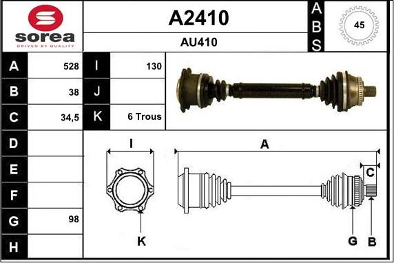 SNRA A2410 - Sürücü mili furqanavto.az