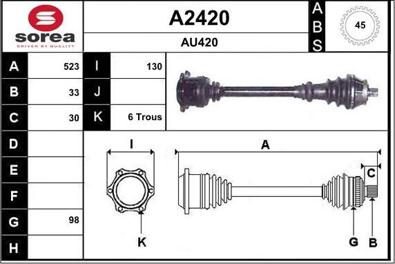 SNRA A2420 - Sürücü mili furqanavto.az