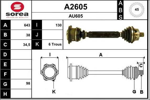 SNRA A2605 - Sürücü mili furqanavto.az