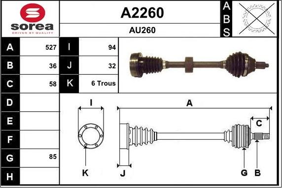 SNRA A2260 - Sürücü mili furqanavto.az