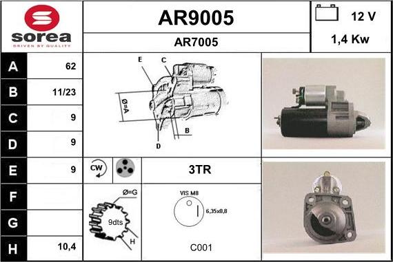 SNRA AR9005 - Başlanğıc furqanavto.az