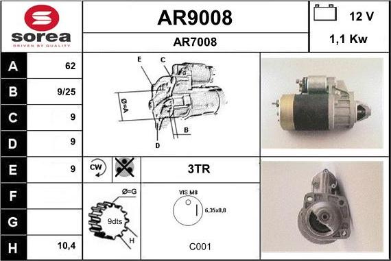 SNRA AR9008 - Başlanğıc furqanavto.az