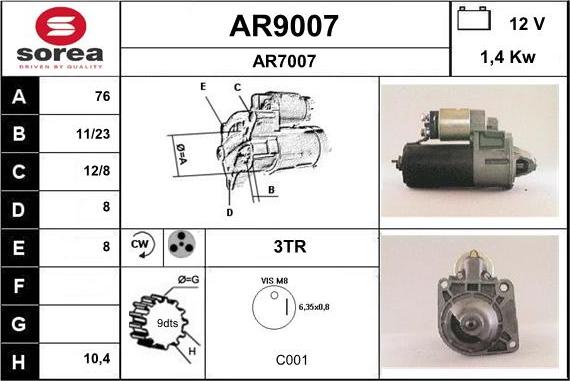 SNRA AR9007 - Başlanğıc furqanavto.az