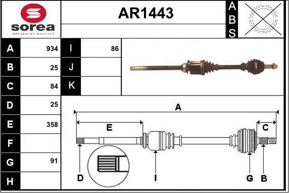 SNRA AR1443 - Sürücü mili furqanavto.az