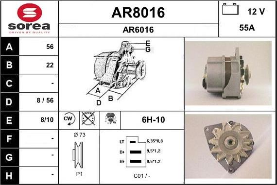 SNRA AR8016 - Alternator furqanavto.az