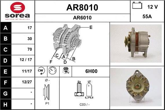 SNRA AR8010 - Alternator furqanavto.az
