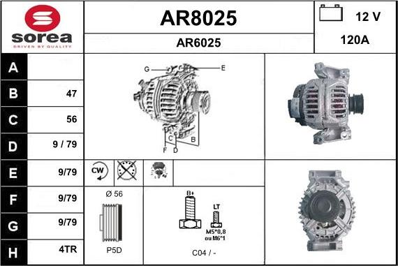 SNRA AR8025 - Alternator furqanavto.az