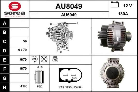 SNRA AU8049 - Alternator furqanavto.az
