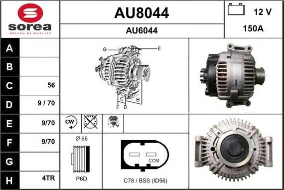 SNRA AU8044 - Alternator furqanavto.az