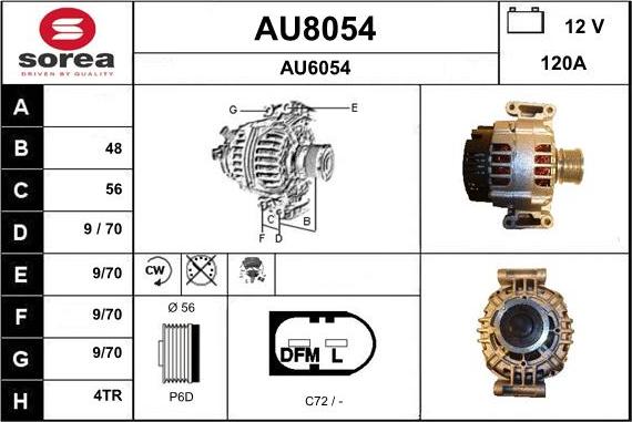 SNRA AU8054 - Alternator furqanavto.az