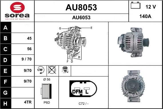 SNRA AU8053 - Alternator furqanavto.az