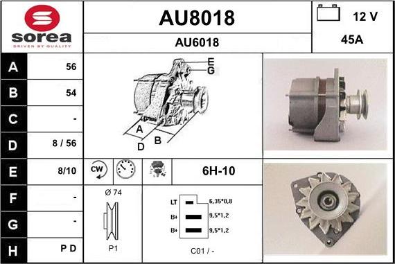 SNRA AU8018 - Alternator furqanavto.az