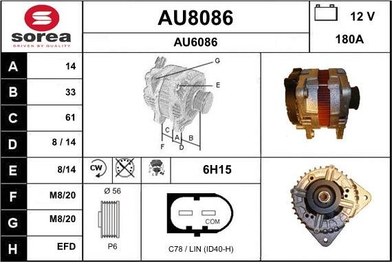 SNRA AU8086 - Alternator furqanavto.az