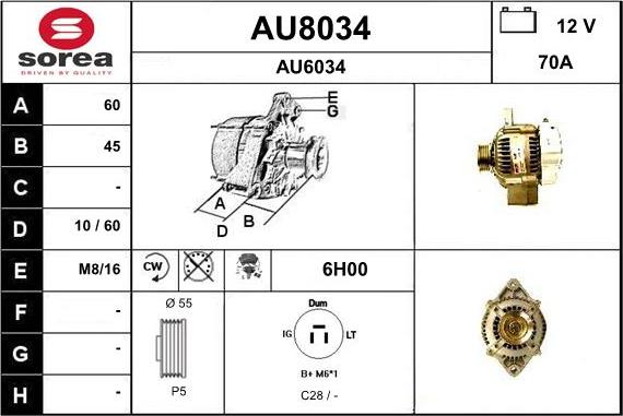 SNRA AU8034 - Alternator furqanavto.az