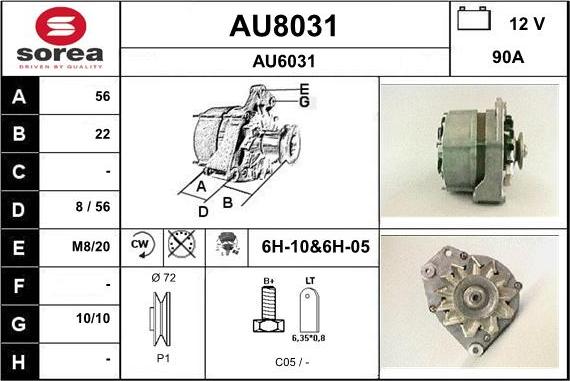 SNRA AU8031 - Alternator furqanavto.az