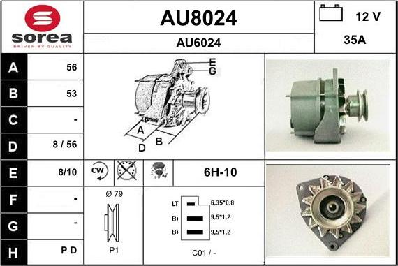SNRA AU8024 - Alternator furqanavto.az