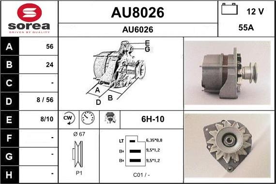 SNRA AU8026 - Alternator furqanavto.az