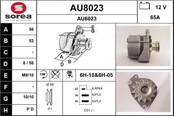 SNRA AU8023 - Alternator furqanavto.az