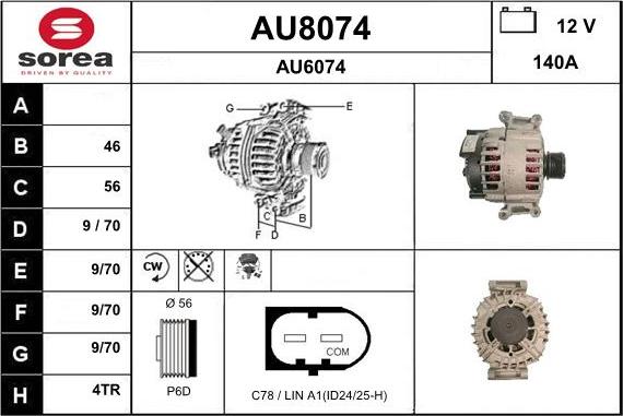 SNRA AU8074 - Alternator furqanavto.az