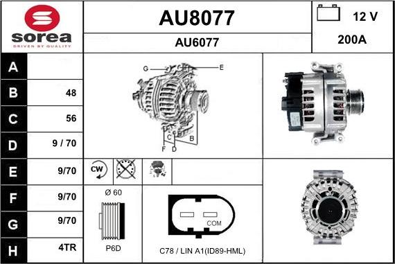 SNRA AU8077 - Alternator furqanavto.az