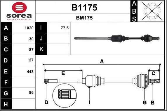 SNRA B1175 - Sürücü mili furqanavto.az