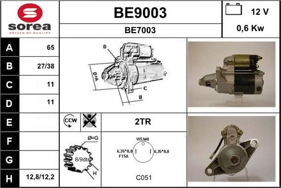 SNRA BE9003 - Başlanğıc furqanavto.az