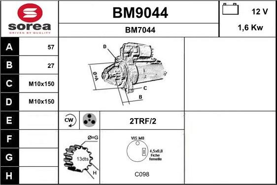 SNRA BM9044 - Başlanğıc furqanavto.az