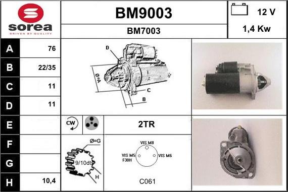 SNRA BM9003 - Başlanğıc furqanavto.az