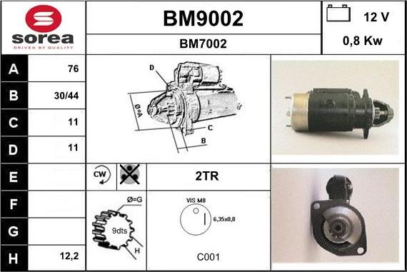 SNRA BM9002 - Başlanğıc furqanavto.az