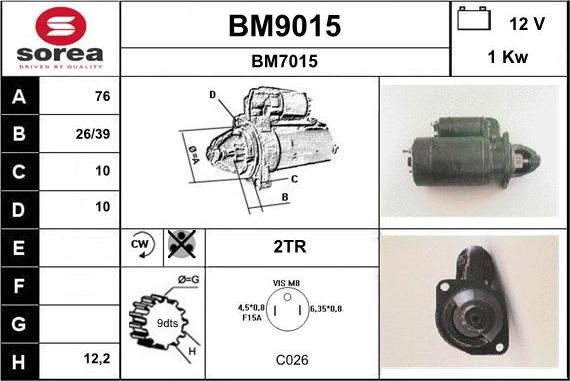 SNRA BM9015 - Başlanğıc furqanavto.az