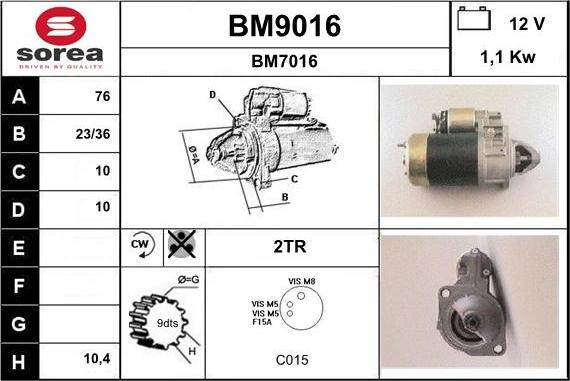 SNRA BM9016 - Başlanğıc furqanavto.az