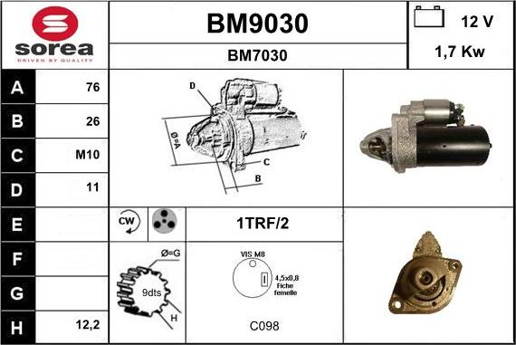 SNRA BM9030 - Başlanğıc furqanavto.az