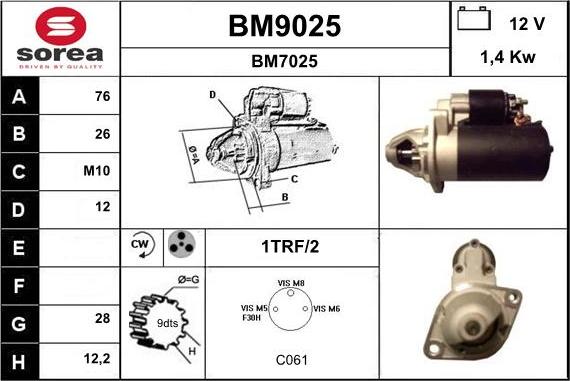 SNRA BM9025 - Başlanğıc furqanavto.az