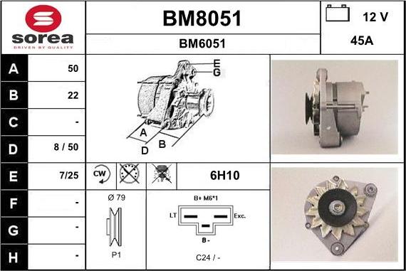 SNRA BM8051 - Alternator furqanavto.az