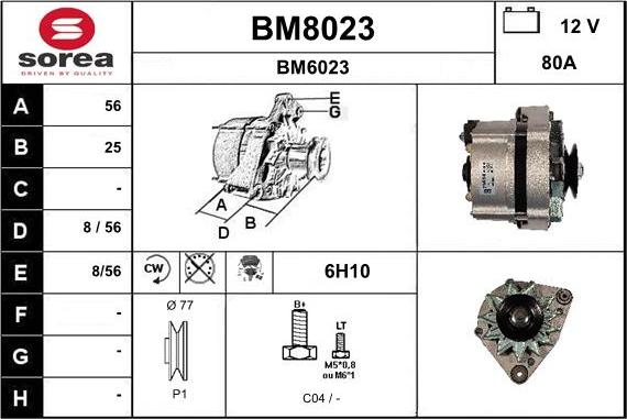 SNRA BM8023 - Alternator furqanavto.az