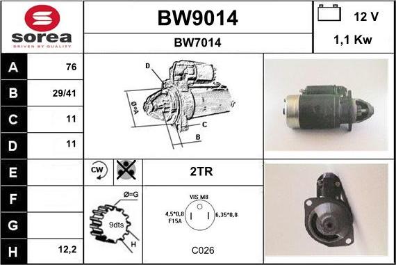 SNRA BW9014 - Başlanğıc furqanavto.az