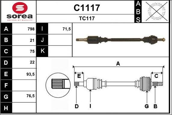 SNRA C1117 - Sürücü mili furqanavto.az